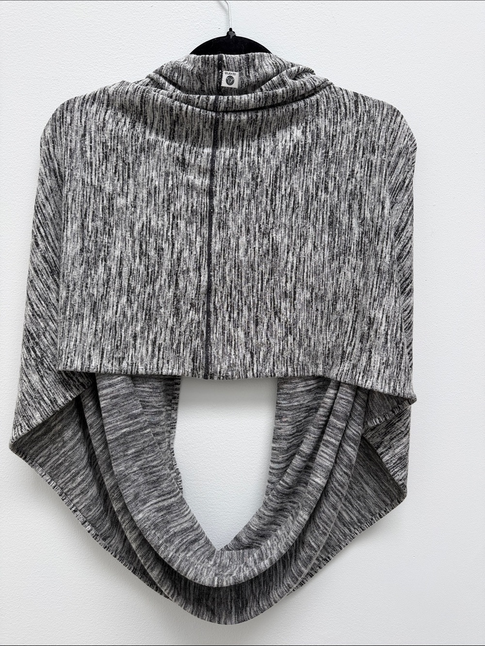 Apana Gray Marled Open-Front Draped Shrug - Picture 3 of 3